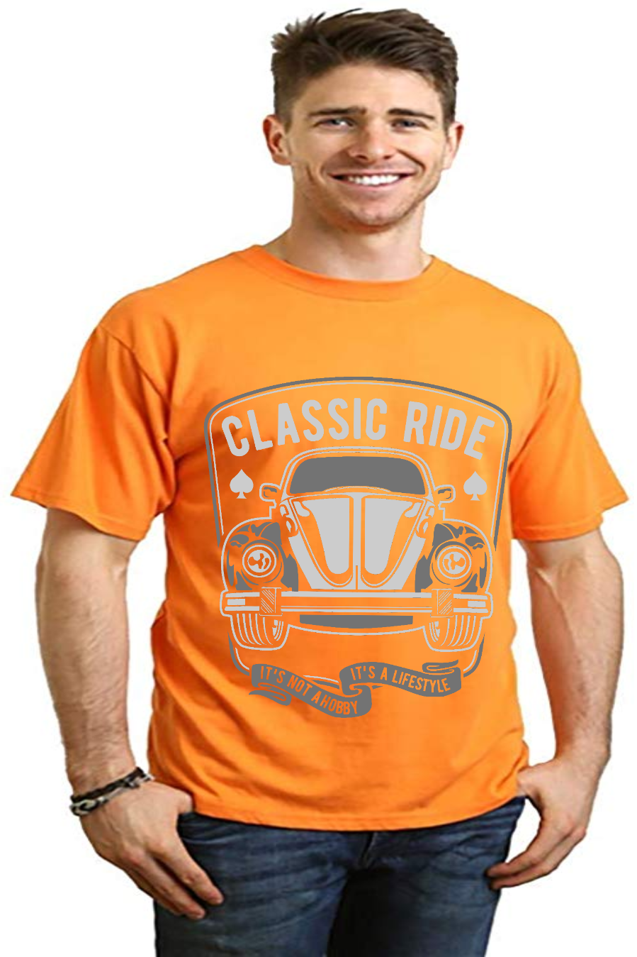 Classic Ride Men's Bamboo Viscose/Organic Cotton Short Sleeve Graphic T-Shirt