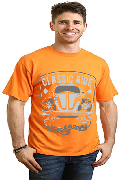 Classic Ride Men's Bamboo Viscose/Organic Cotton Short Sleeve Graphic T-Shirt