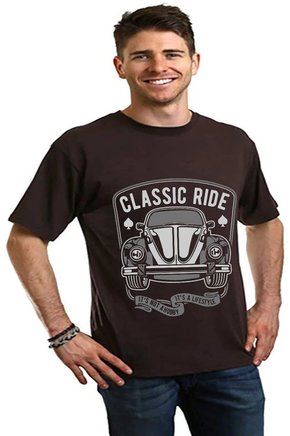 Classic Ride Men's Bamboo Viscose/Organic Cotton Short Sleeve Graphic T-Shirt