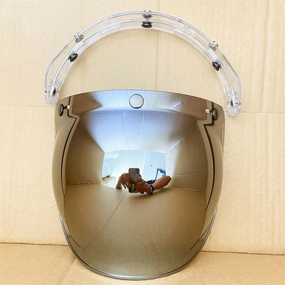 Retro Bubble Shield Visor – Three-Buckle Design