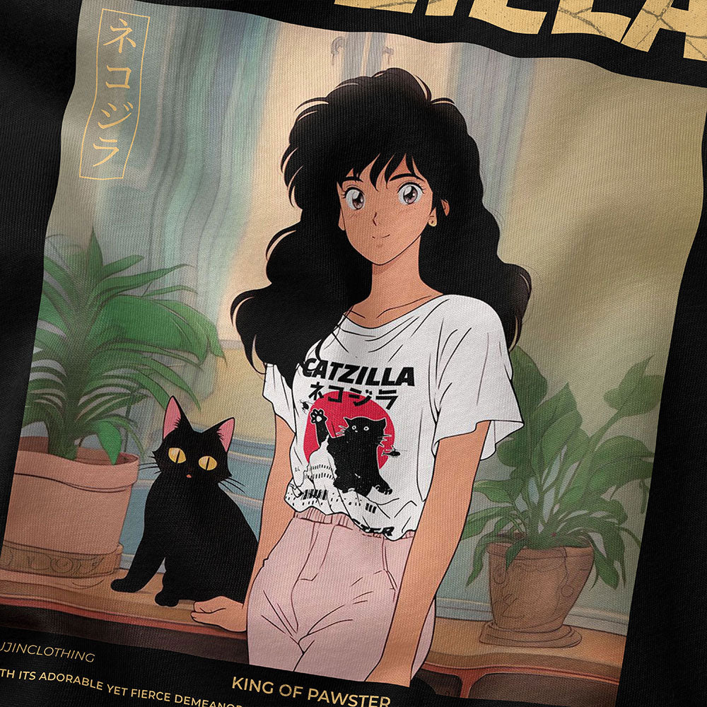 Catzilla And Girl T-Shirt