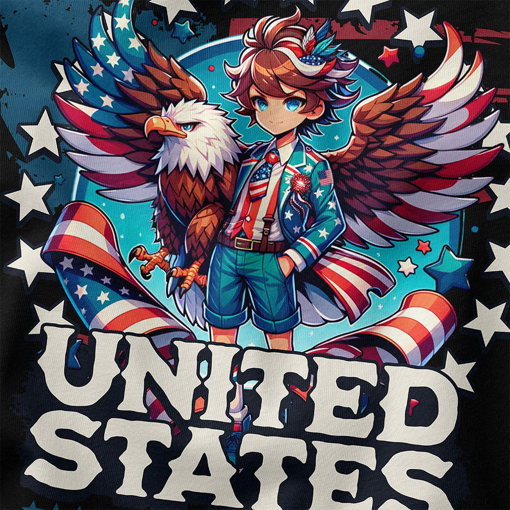July 4th Eagle And Boy T-Shirt
