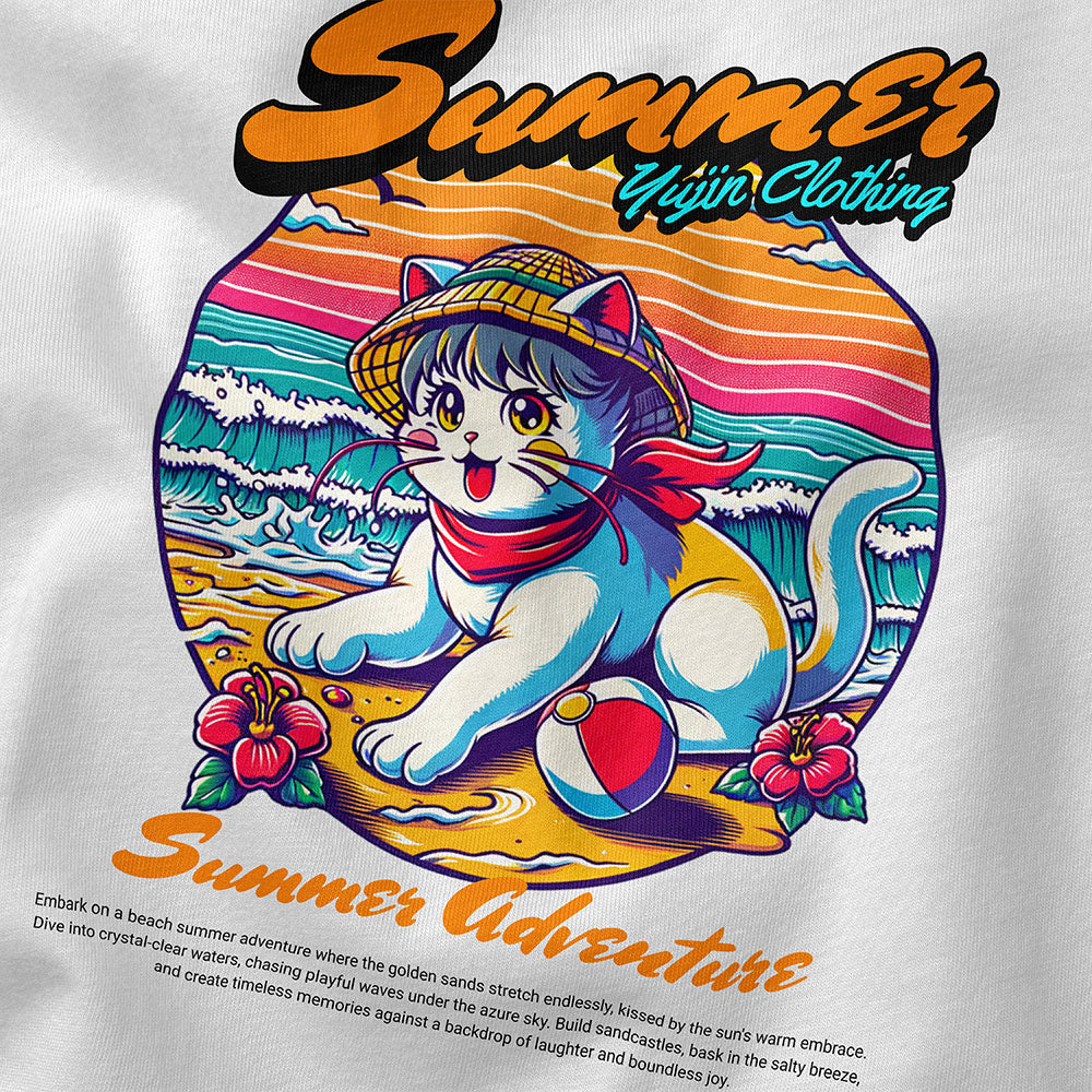 Summer Adventure Cat Tank Top