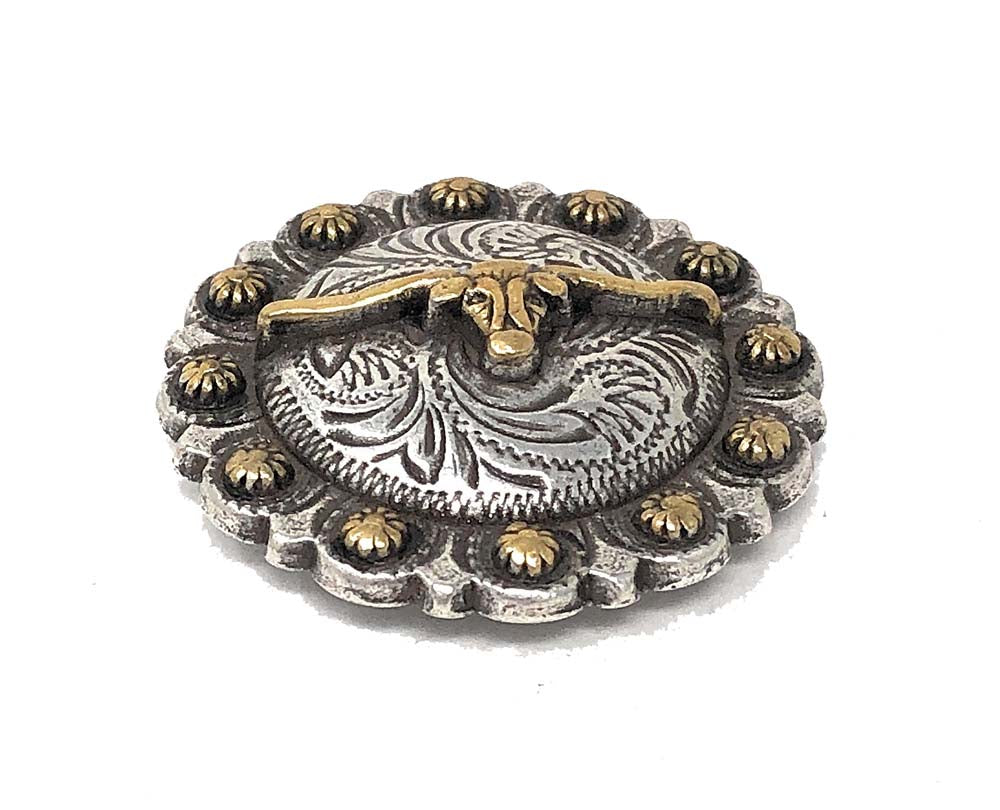 AJ Tack Longhorn Steer Berry Concho