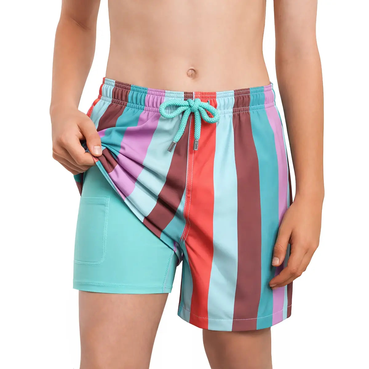 Coastal Cabana, Zest Boys Hybrid Short, Swim and Play Trunk