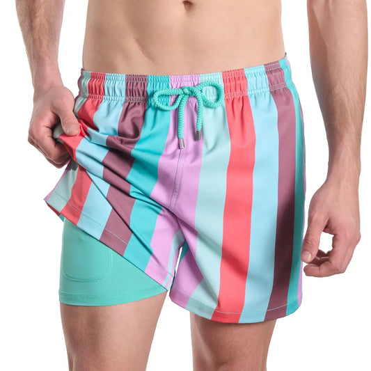 Coastal Cabana, Zest Hybrid Short, Compression Lined Swim and Resort Trunk