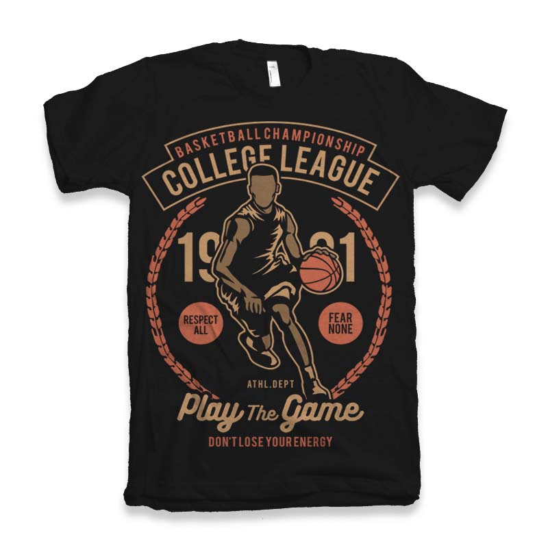 College League Men's Bamboo Viscose/Organic Cotton Short Sleeve Graphic T-Shirt