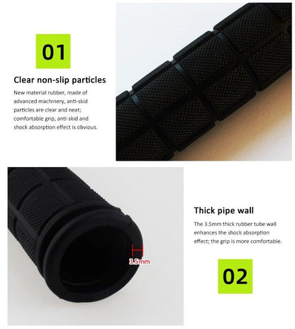 Colorful Cycling Handlebar Cover Bicycle Scooter Handle Bar Rubber Soft Durable Non-Slip End Grip Mountain Road Bicycle Handlebar Grips Specialized Replacement Bike Grips For Beach Scooter Mountain Bicycle