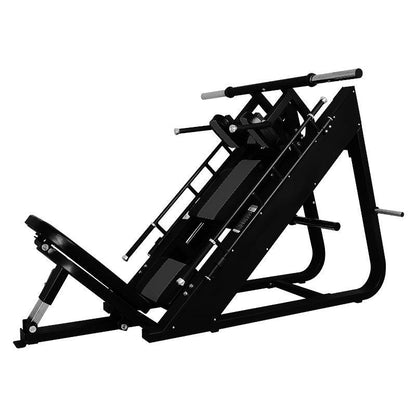 Excel Linear Hack/Leg Press - Muscle D Fitness - Plate Load Hack Squat Combo - Weight Storage Pegs - Adjustable Foot Plate / Back Pad