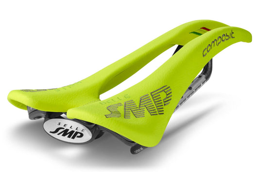 Selle SMP Composit Saddle with Carbon Rails (Fluro Yellow)