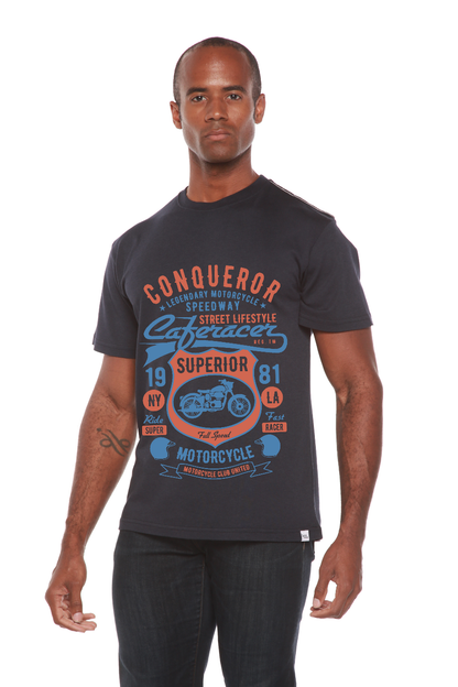 Conqueror Speedway Men's Bamboo Viscose/Organic Cotton Short Sleeve Graphic T-Shirt