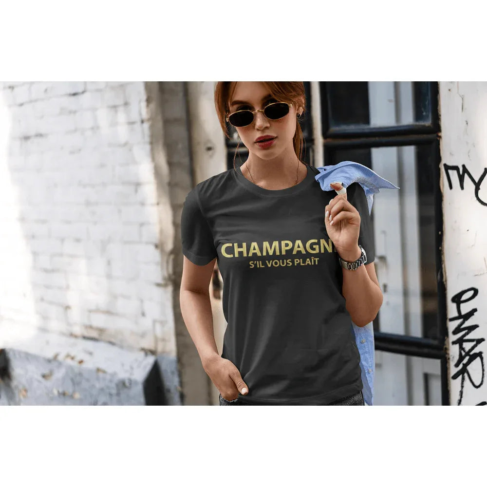 Champagne S'il Vous Plait Women's Organic Tee