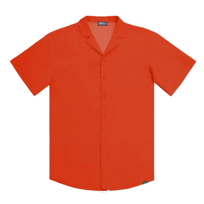 Coral Men's Button Down Resort Shirt, Modern Fit