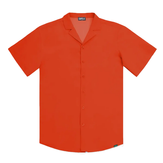 Coral Men's Button Down Resort Shirt, Modern Fit