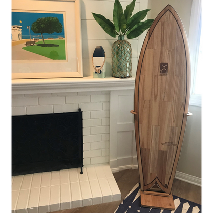 Bamboo Surfboard Display Stand | Longboards or Shortboards