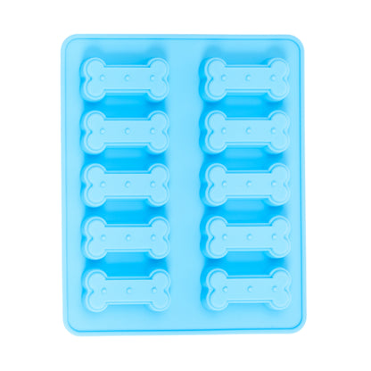 Country Living Bone-Shaped Silicone Baking Tray (10-Cavity Mold) – for Homemade Dog Treats, Candy, Cookies, Chocolate, and Ice Cubes