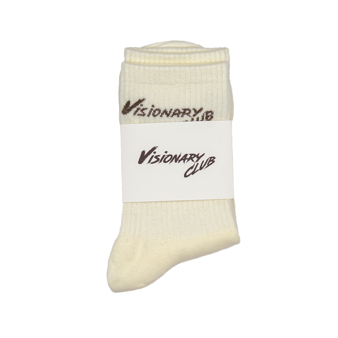 VISIONARY CREW SOCKS (CREAM)