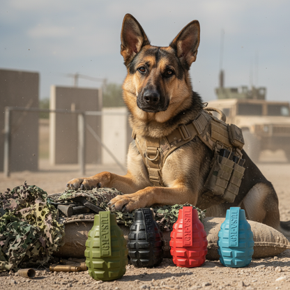 Grenade eDispenser Durable Dog Chew Toy & Treat Dispenser