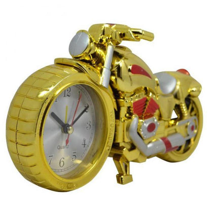 Creative Motorcycle Motorbike Pattern Non Ticking Analog Alarm Clock  Alarm Clock Desk Clock Creative Home Birthday Gift Cool Clock