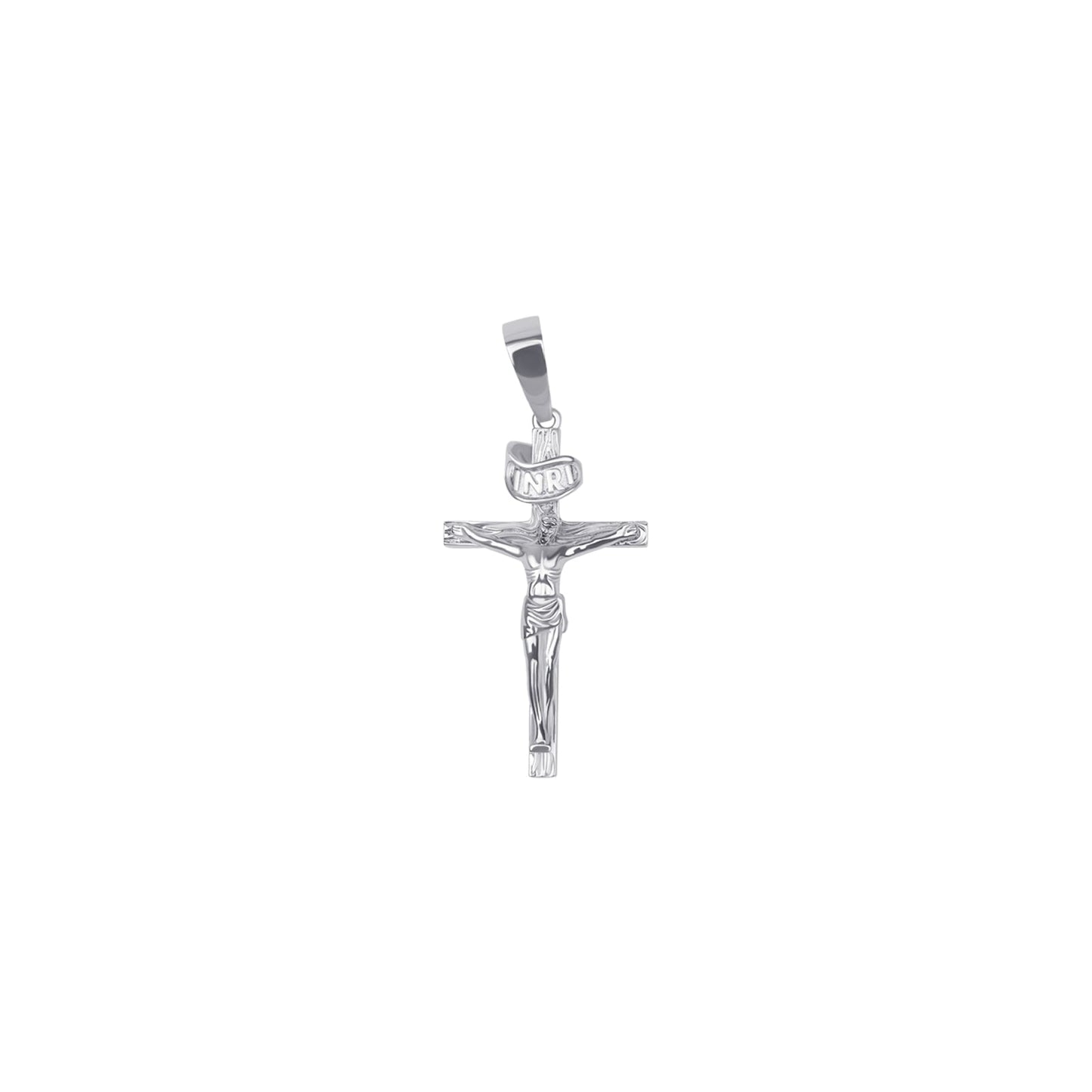 Jesus Crucifix Cross Pendant Solid 925 Sterling Silver