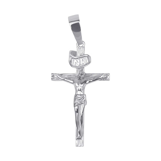 Cross Jesus Crucifix Pendant Solid 925 Sterling Silver