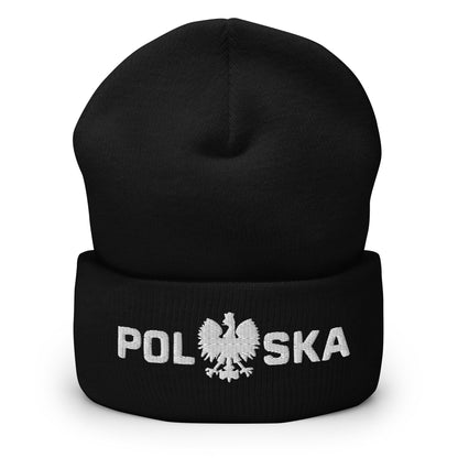 Polska Thick Lettering Cuffed Beanie