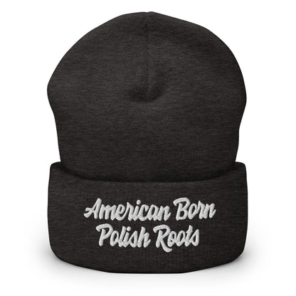 American Born Polish Roots Cuffed Beanie