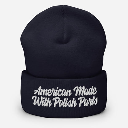 American Made With Polish Parts Cuffed Beanie