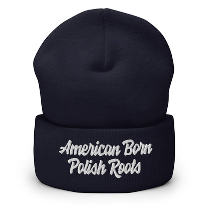 American Born Polish Roots Cuffed Beanie