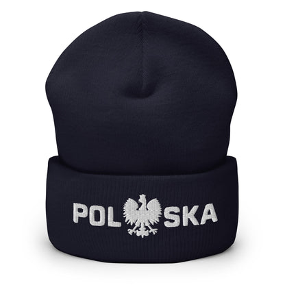 Polska Thick Lettering Cuffed Beanie