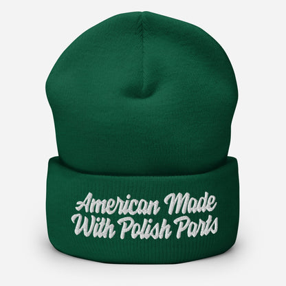 American Made With Polish Parts Cuffed Beanie