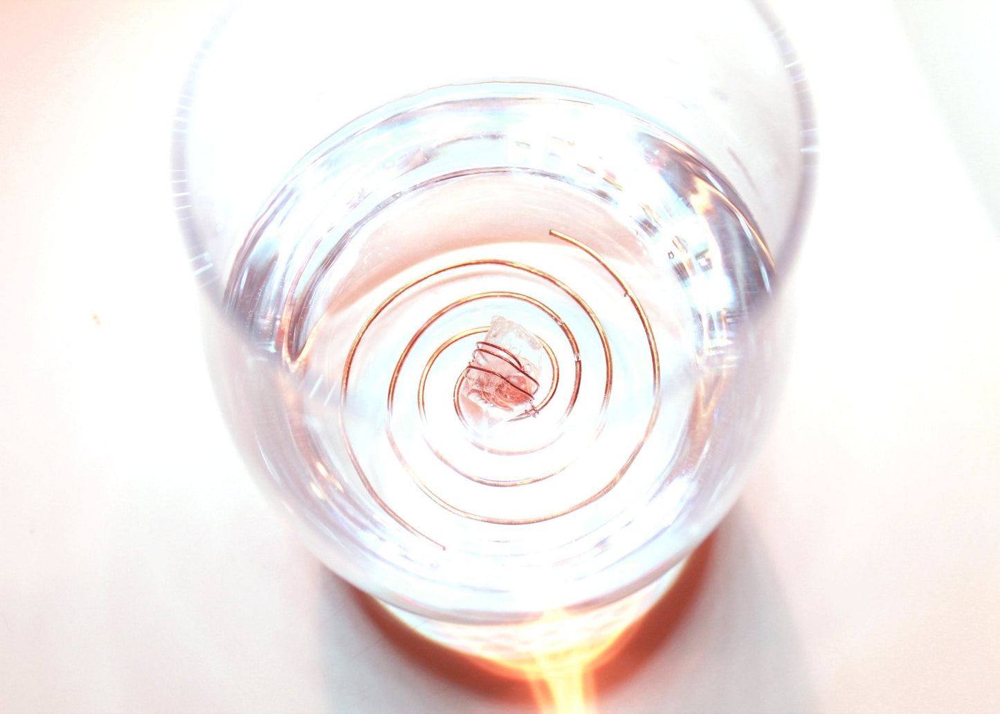 CuH2O Droplet: Crystal Infused Copper Coil Water Charger