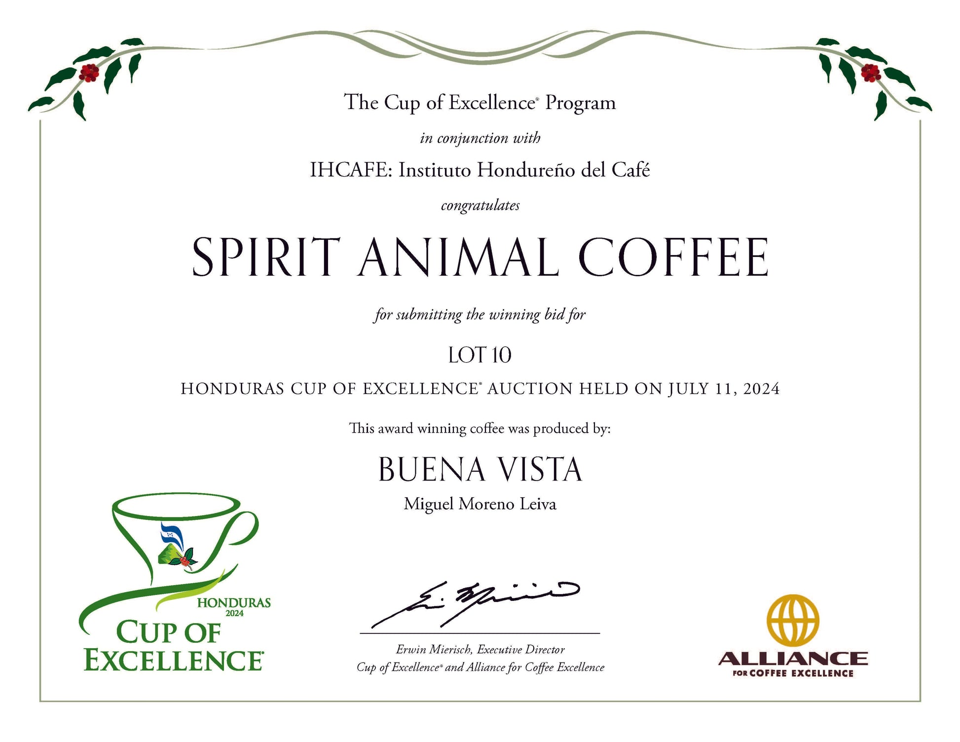 LAST FEW BAGS LEFT! Cup of Excellence Honduras Geisha (#10 Best) - Triathlete Store