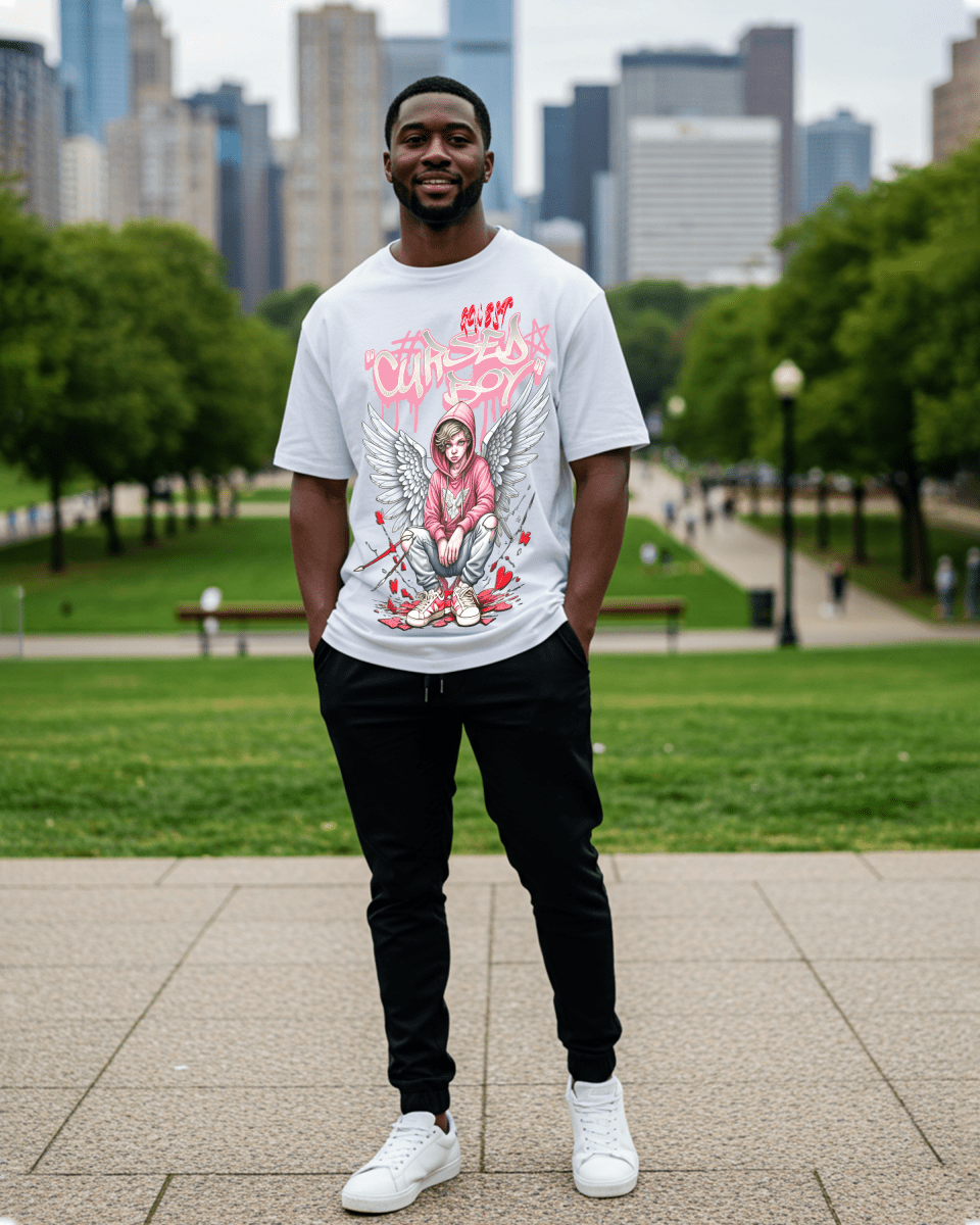 G West Cursed Boy Oversized Men's T-Shirt