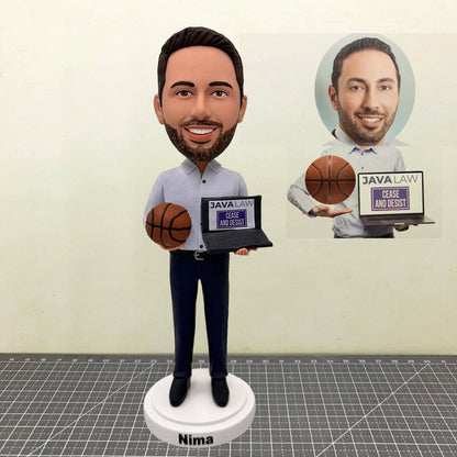 Custom Action Figure and Basketball Bobblehead