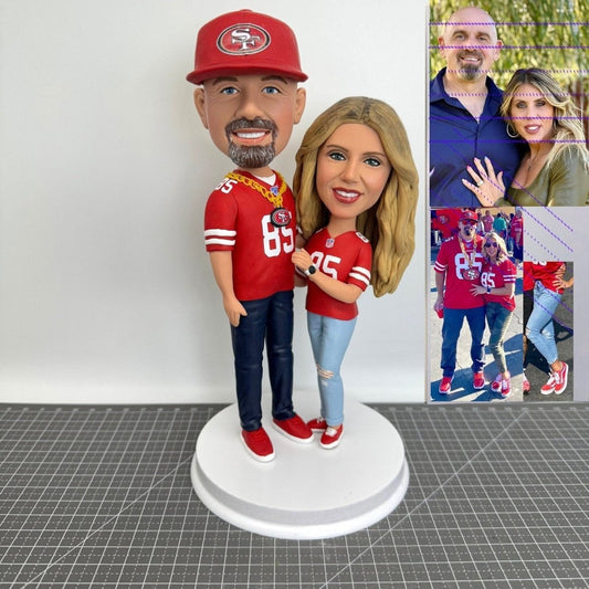 Custom Baseball Couple Bobbleheads