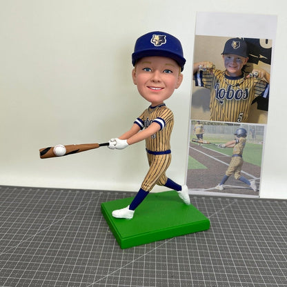 Custom Baseball Player Bobblehead for Kids