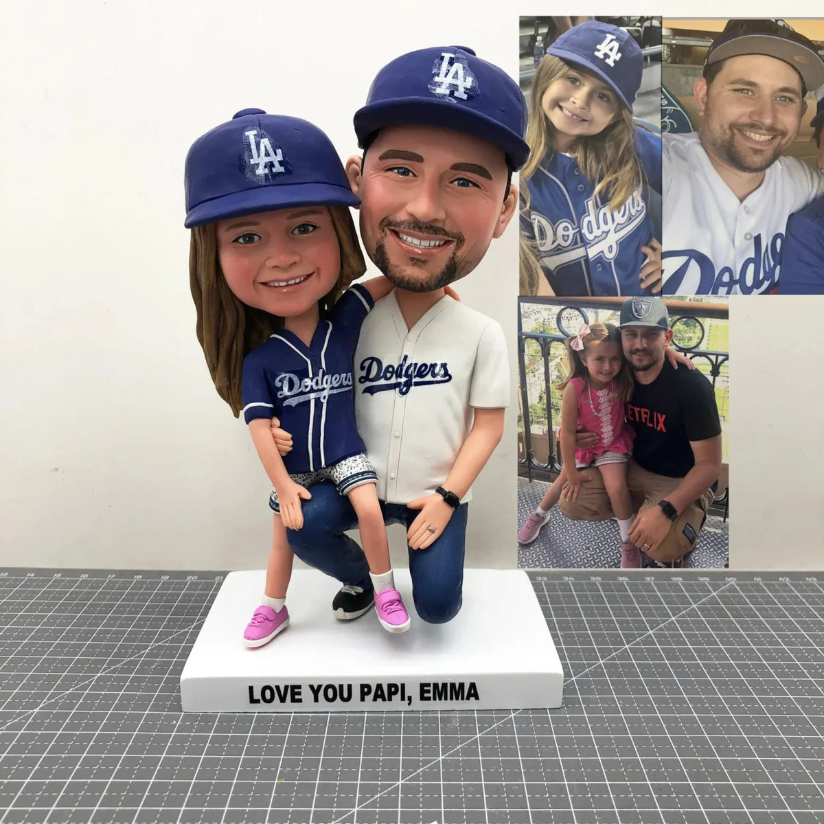 Custom Father and Daughter Bobbleheads
