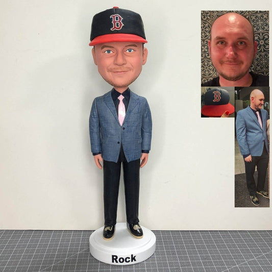 Custom Bobblehead With Baseball Cap For Dad, Boss