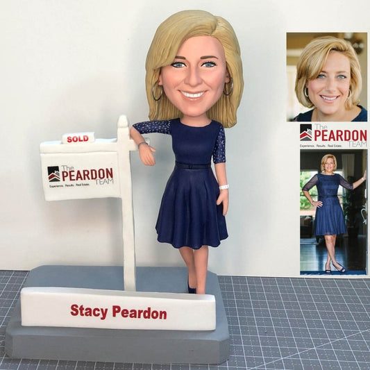 Custom Bobblehead for Female Real Estate Agent