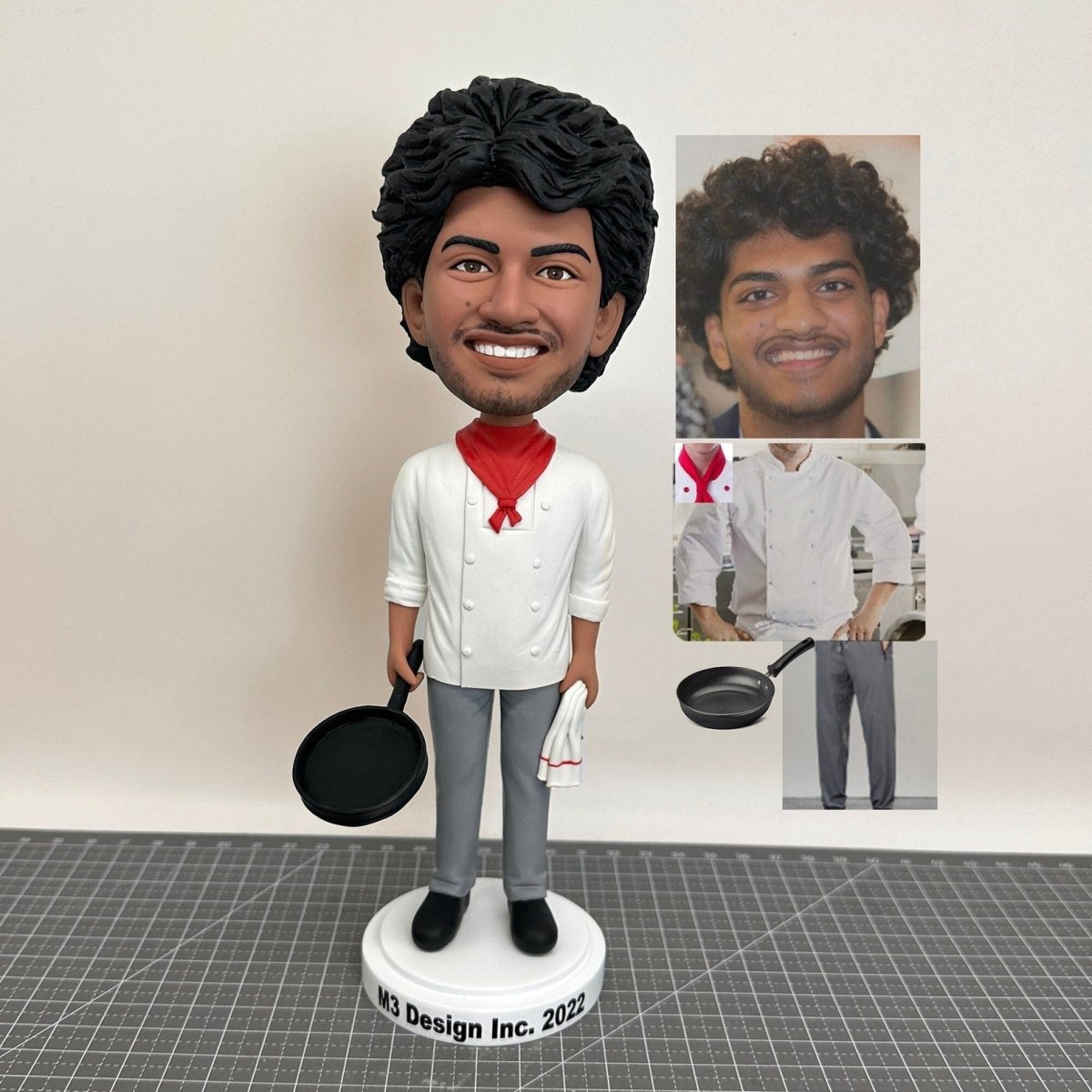 Custom Chef Bobblehead and Cook Figurine