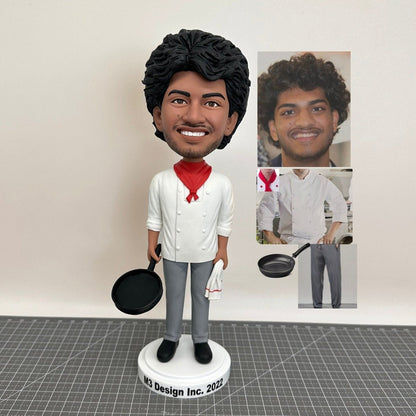 Custom Chef Bobblehead and Cook Figurine