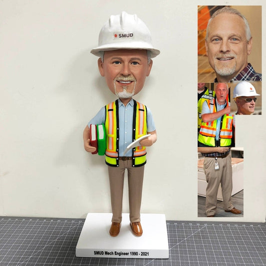 Custom Construction Worker Bobblehead