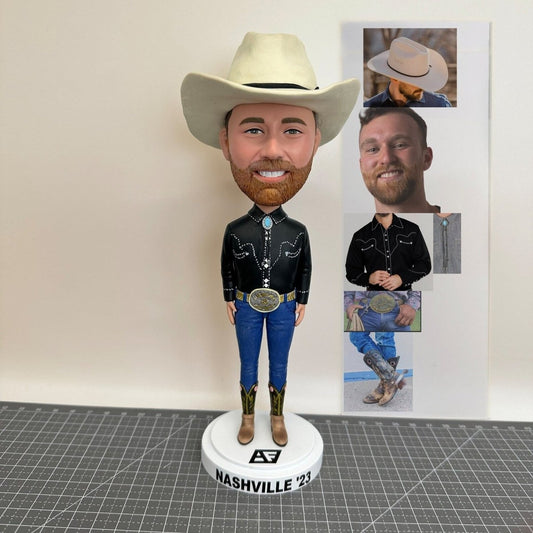Custom Cosplay cowboy bobbleheads personalized matador figurines