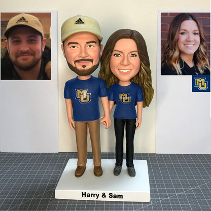 Custom Couple Bobbleheads Made from Your Photos