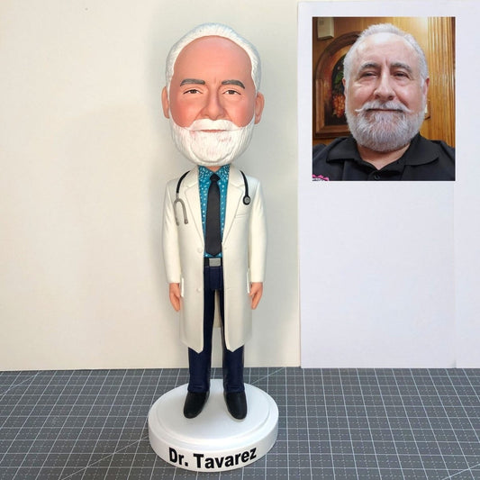 Custom Doctor Bobblehead with Stethoscope