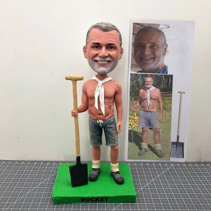 Custom farmer bobblehead