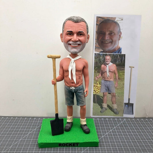 Custom farmer bobblehead