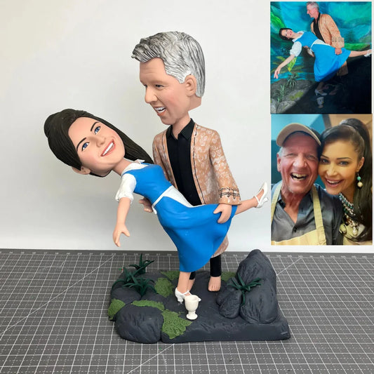 Custom Father and Daughter Bobbleheads