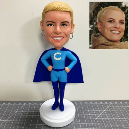 Custom Female Superhero Action Figure Bobblehead